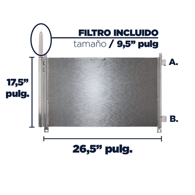 CONDENSADOR DE AC UNIVERSAL PARA NISSAN ROGUE 20-14 - 2