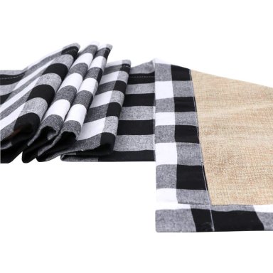 CAMINO DE MESA NAVIDEÑO REVERSIBLE TARTÁN/ARPILLERA 176 cm x 35 cm  NAVIDAD- BOHEMIK - 4