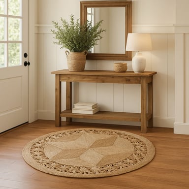 ALFOMBRA BOHEMIK NATURAL MAITE 120 X 120 CM - 2