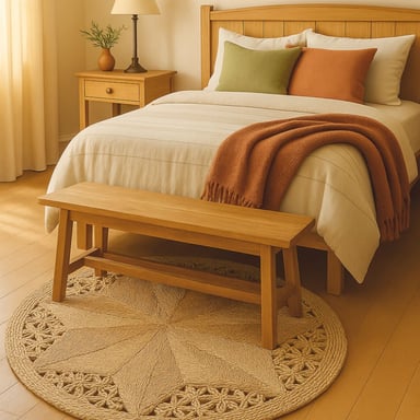 ALFOMBRA BOHEMIK NATURAL MAITE 120 X 120 CM - 4