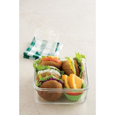 PACK DE 3 CONTENEDORES HERME TICO VIDRIO RECTANGULAR 420ML ALLEGRA - 3