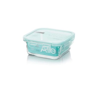 PACK DE 3 CONTENEDORES HERME TICO DE VIDRIO CUADRADO 380 ML - 2
