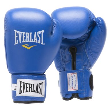 GUANTES BOXEO CUERO EVERLAST 9283546892 AMATEUR AZUL - 1
