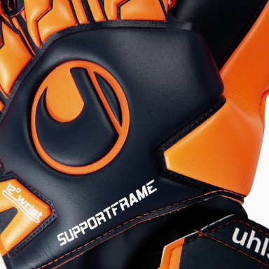 GUANTES ARQUERO NEXT LEVEL SOFT ( FE RULA )SF AZUL/ROJO FLUOR UHLSPORT - 2