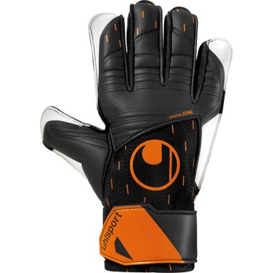 GUANTES DE ARQUERO UHLSPORT SPEED CONTACT STARTER SOFT NEGRO BLANCO NARANJO - 1
