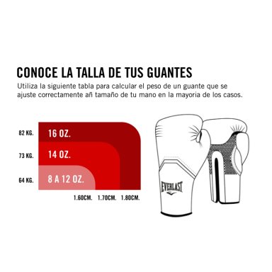 GUANTES BOXEO CUERO EVERLAST PROSTYLE 2 NEGRO - 2