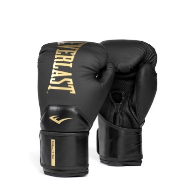 GUANTES BOXEO CUERO EVERLAST ELITE 2 NEGRO/ DORADO - 1