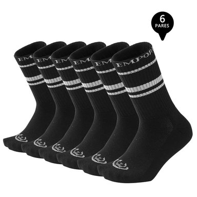 PACK DE 6 CALCETINES LARGOS DEPORTIVOS HOMBRE - 1