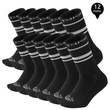 PACK DE 12 CALCETINES LARGOS DEPORTIVOS HOMBRE - 1