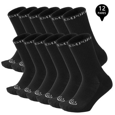 PACK DE 12 CALCETINES LARGOS DEPORTIVOS HOMBRE - 1