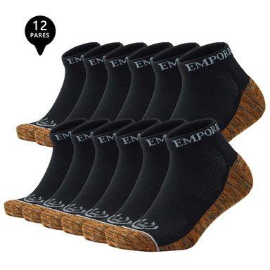 PACK DE 12 CALCETINES TOBILLEROS DEPORTIVOS COBRE HOMBRE - 1