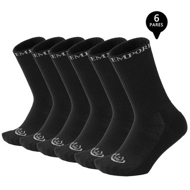 PACK DE 6 CALCETINES LARGOS DEPORTIVOS MUJER - 1