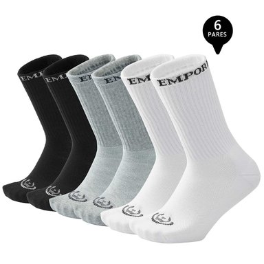 PACK DE 6 CALCETINES LARGOS DEPORTIVOS MUJER - 1