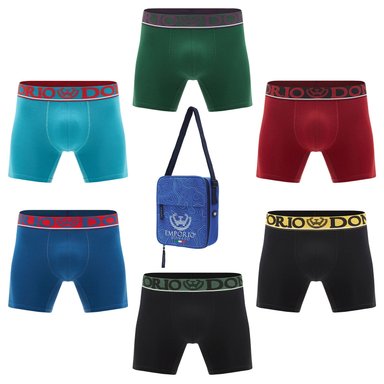 PACK DE 6 BOXER MEDIO ALGODÓN HOMBRE CON BOLSO REGALO - 1