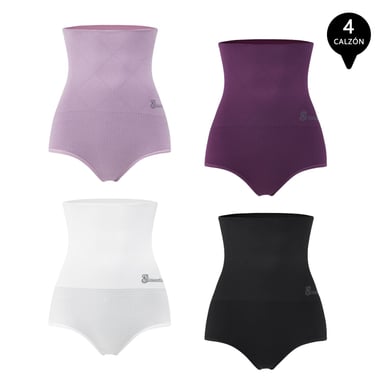 PACK DE 4 CALZON FAJA MUJER GIOVACCHINO REDUCTOR DE ABDOMEN LEVANTA GLUTEOS - 1