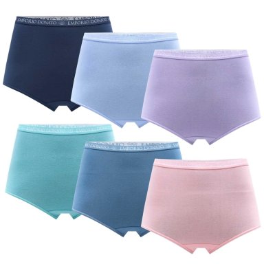 PACK DE 6 CALZONES TIRO ALTO ALGODON MUJER - 1