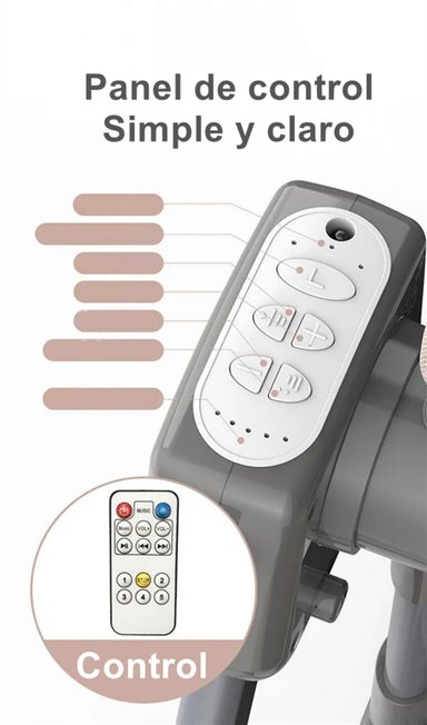 CUNA COLECHO LUBABYCAS ECLASS ACERO INOXIDABLE GRIS MECEDORA ELÉCTRICA - 6