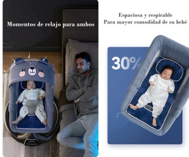 MECEDORA LUBABYCAS ELÉCTRICA RECLINABLE BLUETOOTH ROSADO - 4