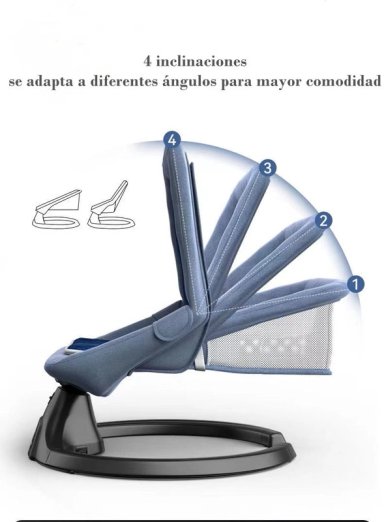 MECEDORA LUBABYCAS ELÉCTRICA RECLINABLE BLUETOOTH ROSADO - 5