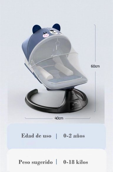 MECEDORA LUBABYCAS ELÉCTRICA RECLINABLE BLUETOOTH ROSADO - 8