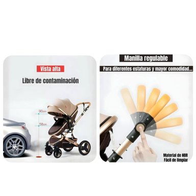 COCHE CUNA MOISE S CON ACCESORIOS LUBABYCAS GRIS - 8