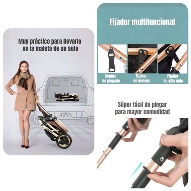 COCHE CUNA LUBABYCAS MOISÉS CON ACCESORIOS CAFÉ - 6