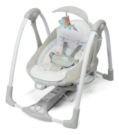 COLUMPIO INGENUITY MECEDORA ELÉCTRICO VIBRACIÓN LUBABYCAS GRIS - 1