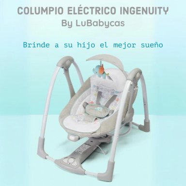 COLUMPIO INGENUITY MECEDORA ELÉCTRICO VIBRACIÓN LUBABYCAS GRIS - 2