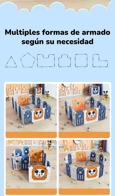 CORRAL LUBABYCAS 1.2*1.8M CON ALFOMBRA NARANJO - 5