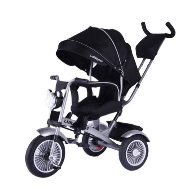 TRICICLO LUBABYCAS MULTIFUNCIONAL 360° CON LUCES NEGRO - 1