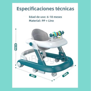 ANDADOR CAMINADOR LUBABYCAS MULTIFUNCIONAL 4 EN 1 BURDEOS - 8