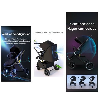 COCHE PASEO LUBABYCAS REVERSIBLE MULTIPOSICIONES MINNIE ROJO - 5