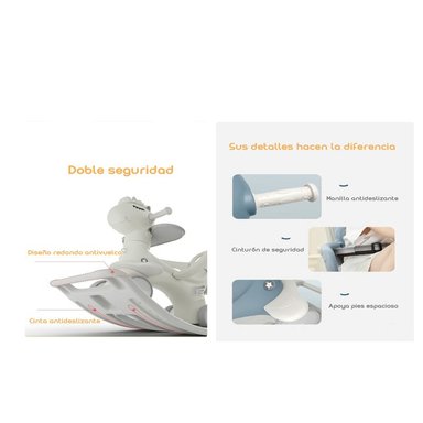CORREPASILLO ANDADOR BALANCE 3 EN 1 CON ACCESORIOS BLANCO - 7