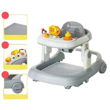 ANDADOR LUBABYCAS CON APOYA PIES Y MÁS ACCESORIOS GRIS - 1