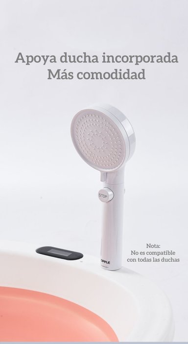 BAÑERA LUBABYCAS CLEVER PLEGABLE CON TERMÓMETRO Y MÁS ACCESORIOS VIOLETA AZUL - 8