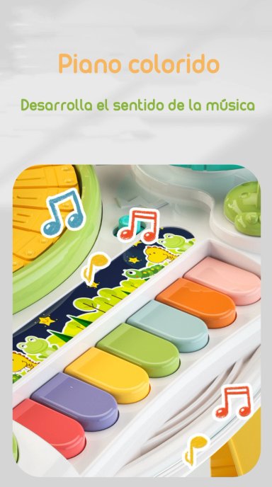 JUGUETE MESA DE ACTIVIDADES MUSICAL LUBABYCAS VERDE - 6