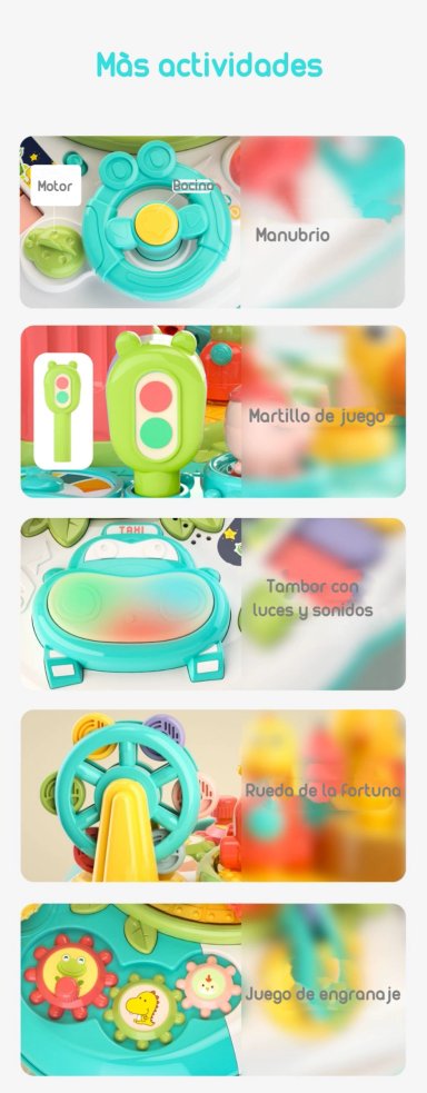JUGUETE MESA DE ACTIVIDADES MUSICAL LUBABYCAS VERDE - 7