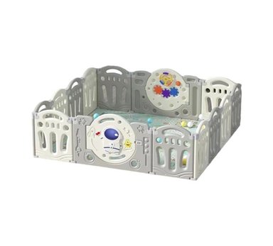 CORRAL LUBABYCAS BEBÉ ARMADO 153X160 CM CON ACCESORIOS GRIS - 1