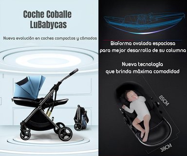 COCHE PASEO LUBABYCAS MODO APEGO Y PANORÁMICO GRIS - 2