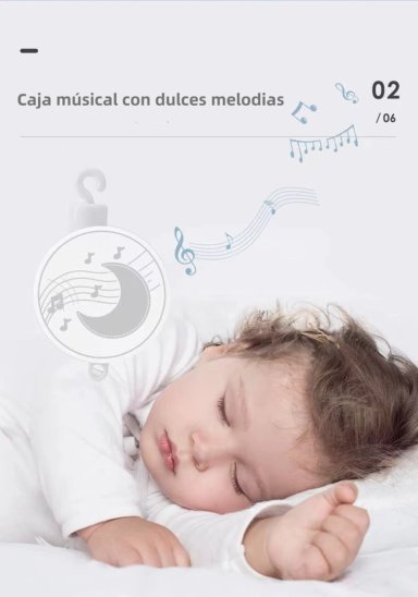 MÓVIL LUBABYCAS MUSICAL 360° CON CAJA BUHO ROSADO - 4