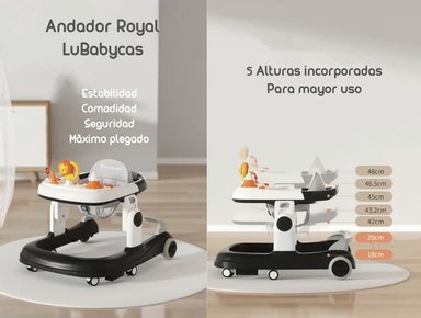 ANDADOR LUBABYCAS CON APOYA PIES Y MÁS ACCESORIOS NEGRO - 3