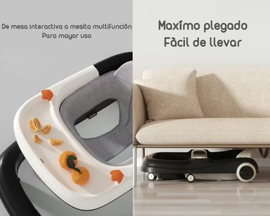 ANDADOR LUBABYCAS CON APOYA PIES Y MÁS ACCESORIOS NEGRO - 7