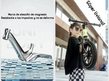 BICICLETA LUBABYCAS EQUILIBRIO APRENDIZAJE 2-8AÑOS VERDE - 4
