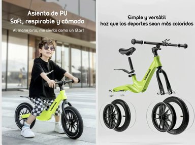 BICICLETA LUBABYCAS EQUILIBRIO APRENDIZAJE 2-8AÑOS VERDE - 7