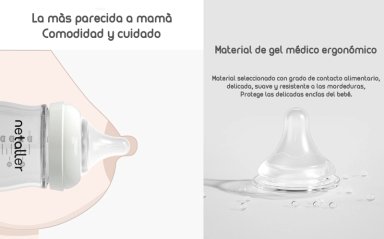 SET LUBABYCAS 2 MAMADERAS CON PROTECTORES 3 CHUPETES CAJA AZUL - 6