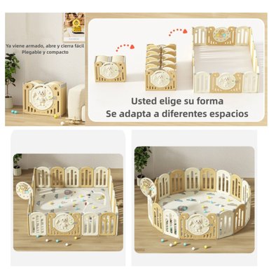 CORRAL LUBABYCAS BEBÉ 153X160 CM CON ACCESORIOS AMARILLO - 4
