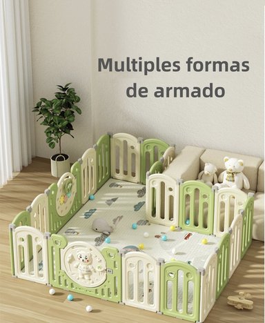 CORRAL LUBABYCAS BEBÉ 153X160 CM CON ACCESORIOS AMARILLO - 6