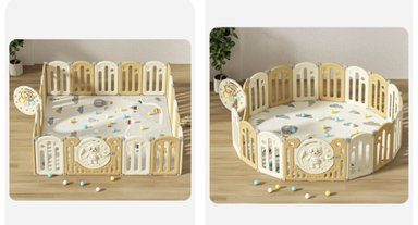 CORRAL LUBABYCAS BEBÉ 160X191 CM CON ACCESORIOS AMARILLO - 5