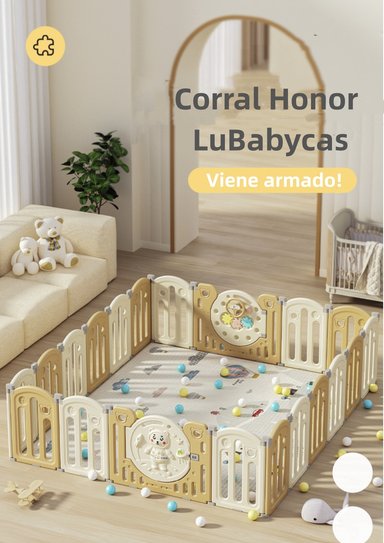 CORRAL LUBABYCAS BEBÉ 191X199 CM CON ACCESORIOS AMARILLO - 3
