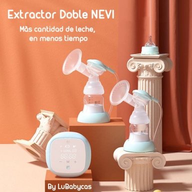 EXTRACTOR DE LECHE LUBABYCAS VERDE DOBLE INALAMBRICO NEVI BY - 2